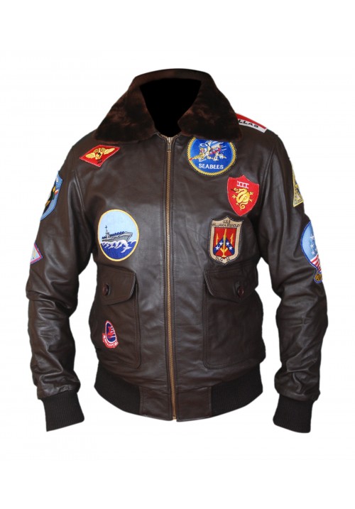 Men's Top Gun Pete Maverick Tom Cruise Flight Brown Jacket